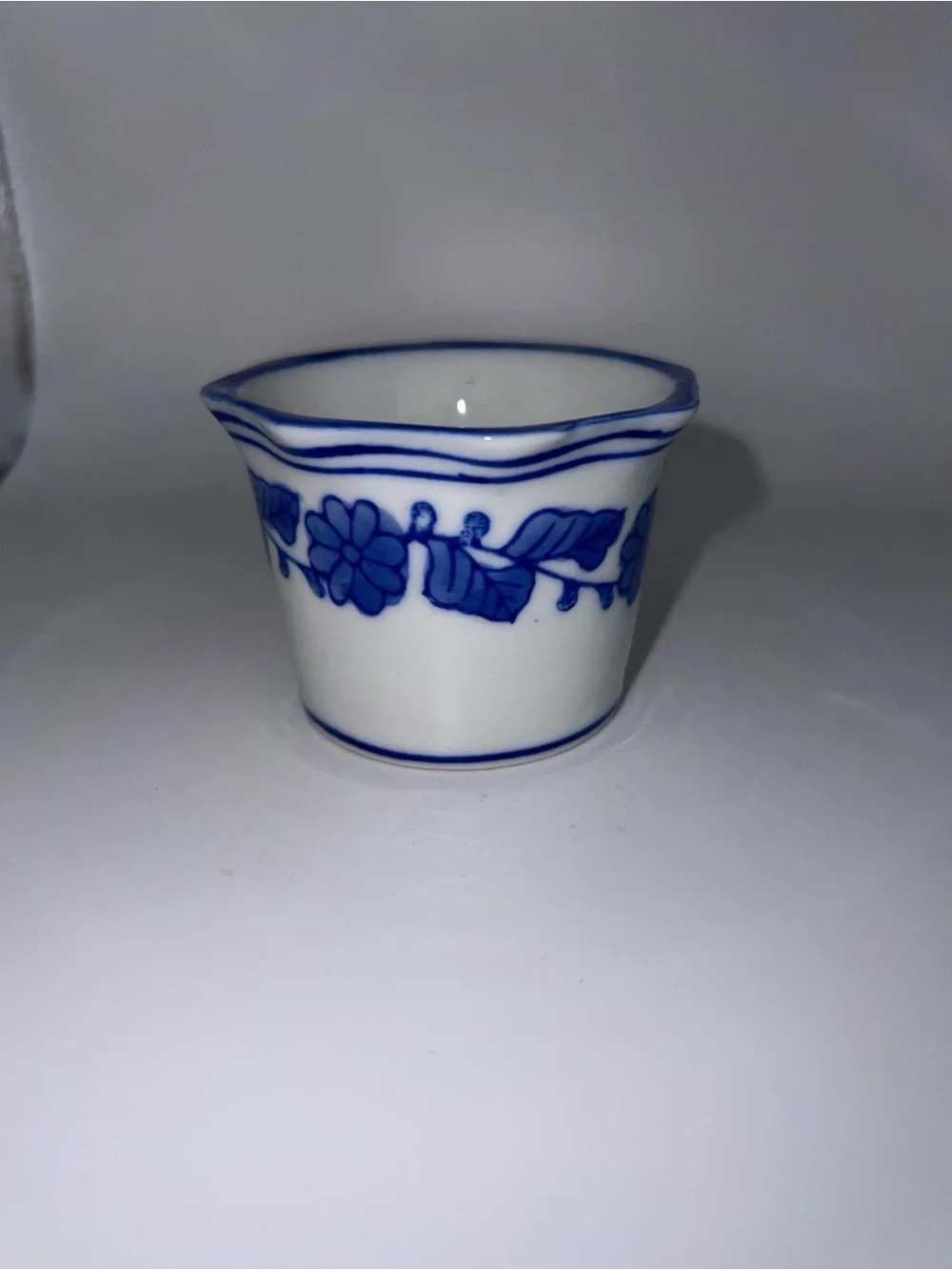 Blue and White votive holder by Knoblin Porcelain